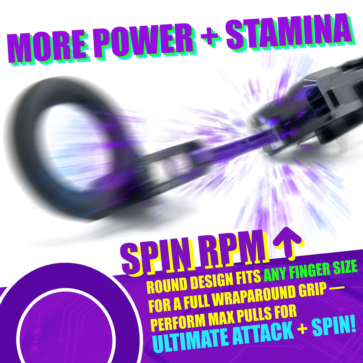 BEYDONUT™ VT-01 Pull Ring Grip for Beyblade X T-Handle (BBX Vertical Grip)