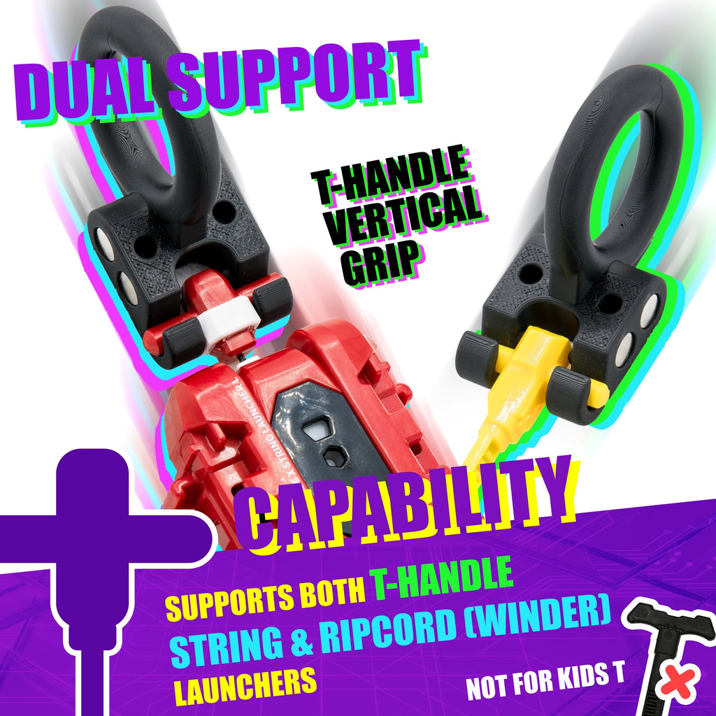 BEYDONUT™ VT-01 Pull Ring Grip for Beyblade X T-Handle (BBX Vertical Grip)