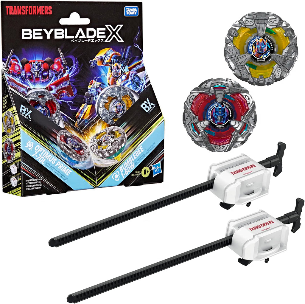 Beyblade X Transformers Collab Optimus Prime 7-70L & Bumblebee 1-60W