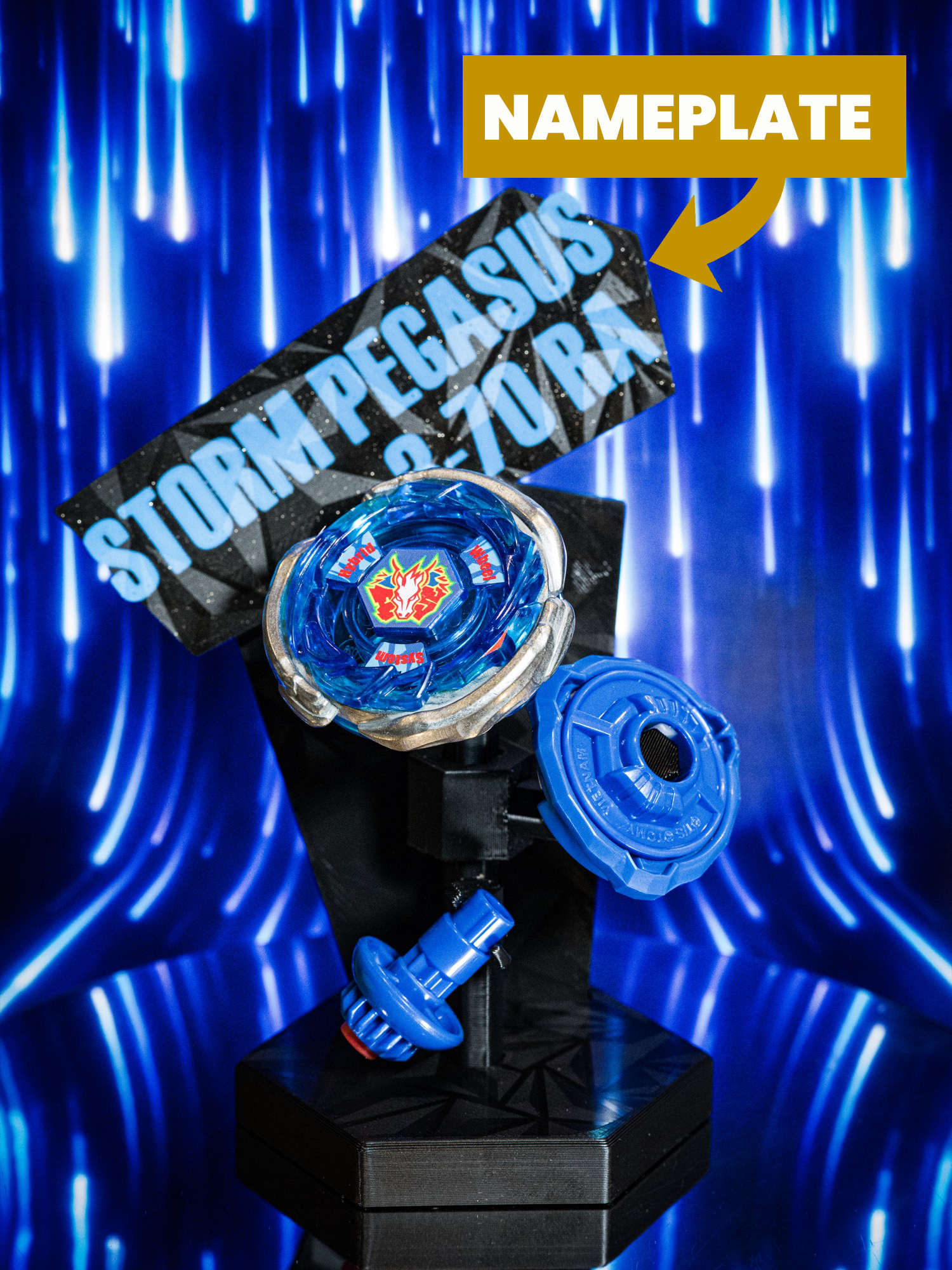 BEYDONUT™ DS-01 BURST FINISH! Beystand — Display Stand for Beyblade X