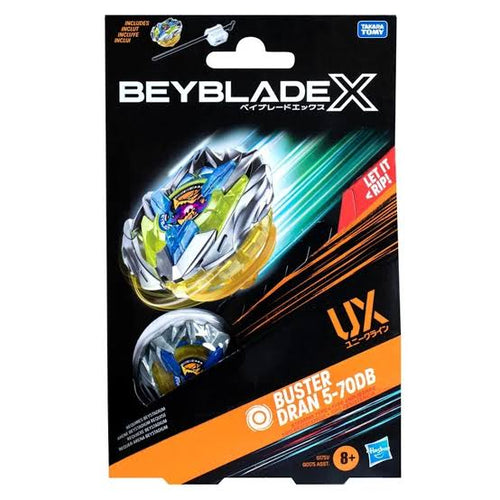 Beyblade X Buster Dran 5-70DB UX Starter Pack Top and Launcher Set Hasbro